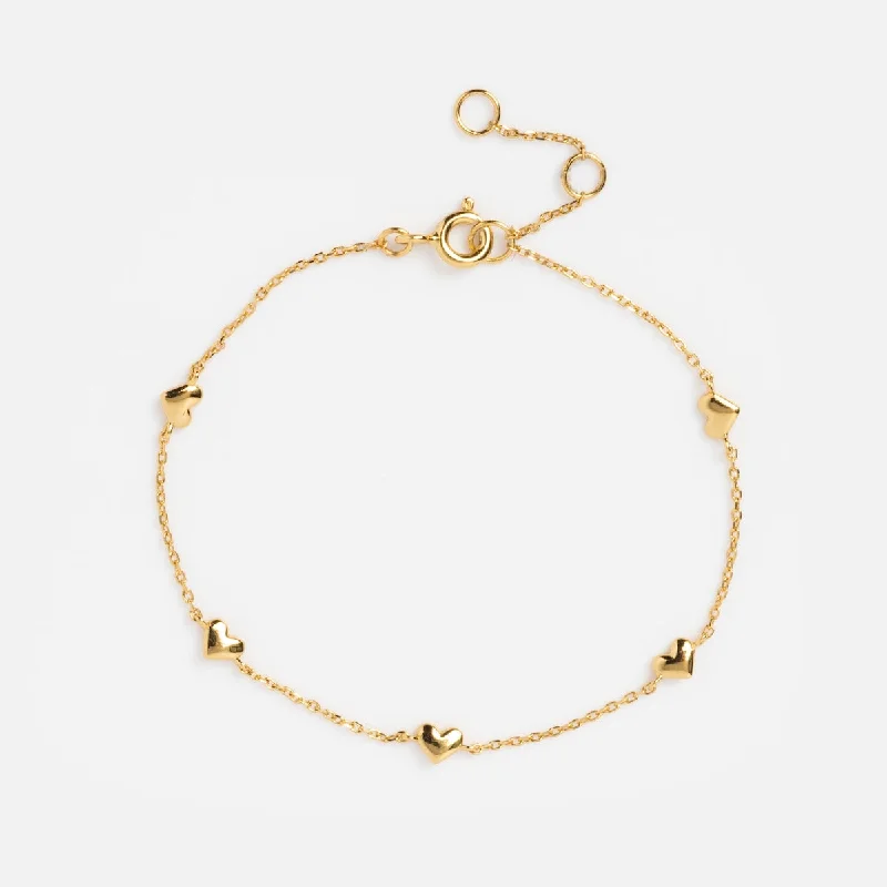 modern bangles for women -Limited Edition Heart of Gold Chain Bracelet