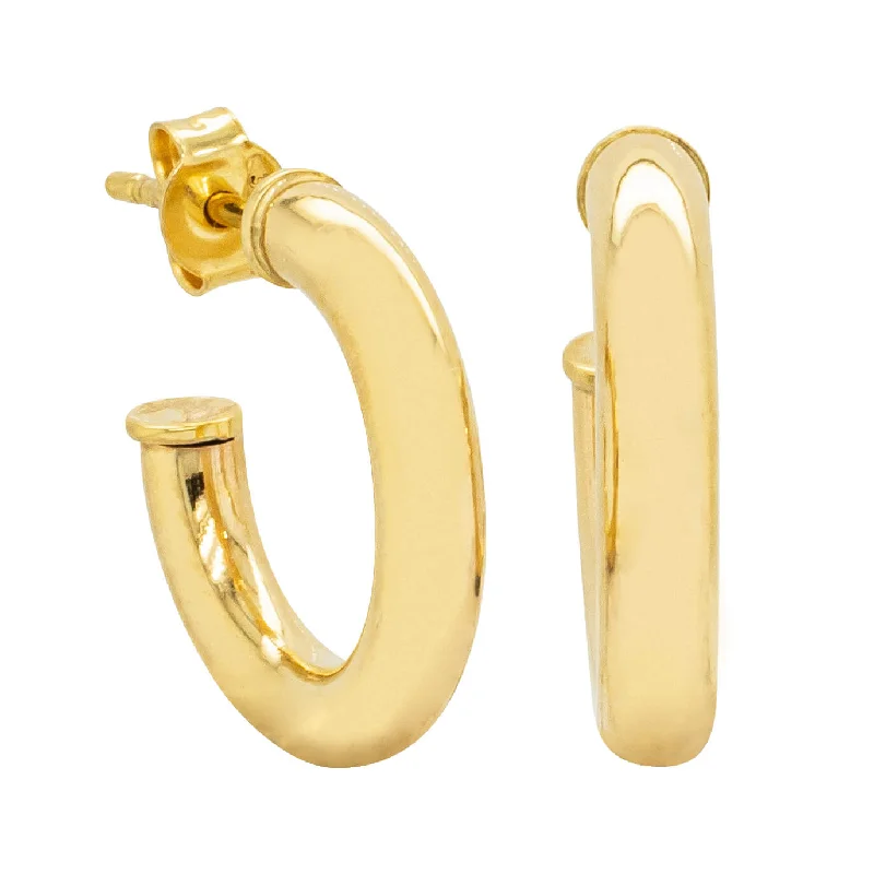 women’s gold drop earrings -9ct Yellow Gold Hoop Stud Earrings