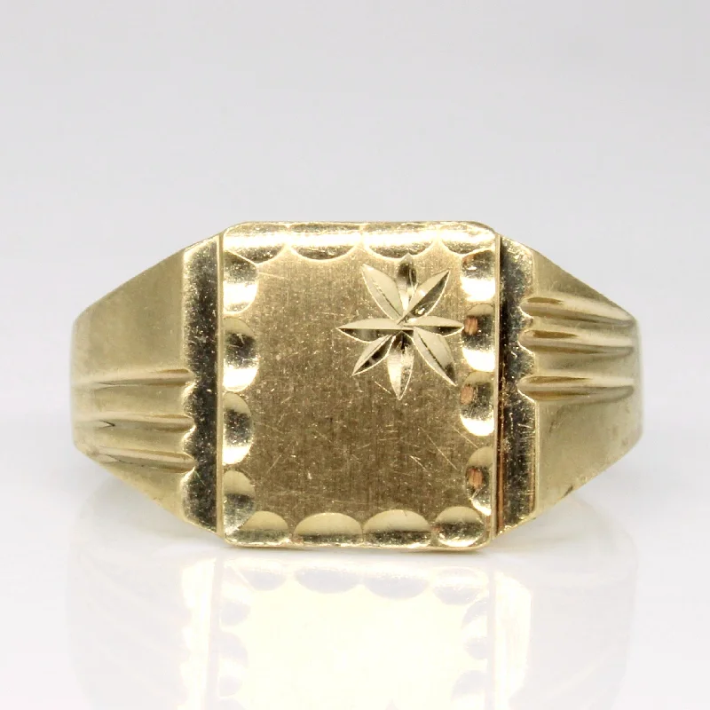 fashion gemstone rings -10k Yellow Gold Star Ring | SZ 7.25 |