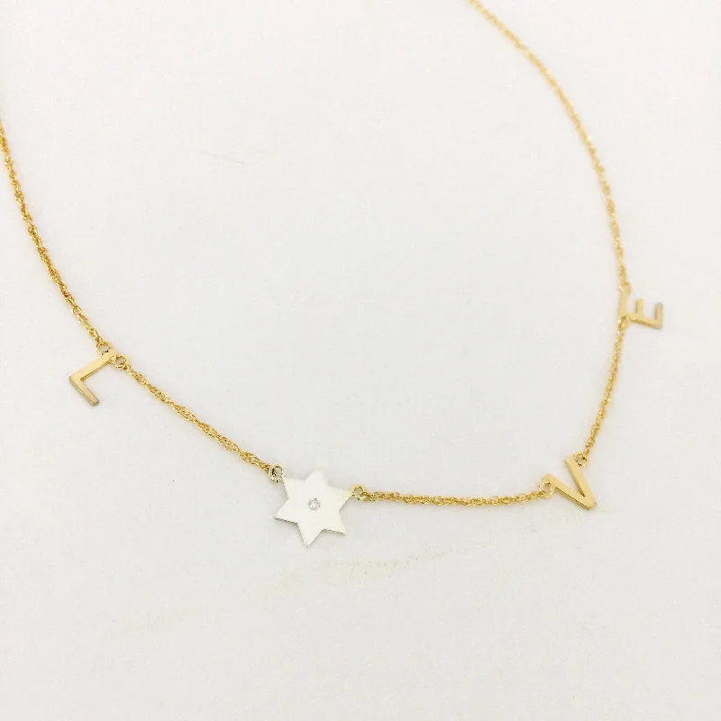 women’s necklaces -Taly Love and Star of David Diamond Necklace