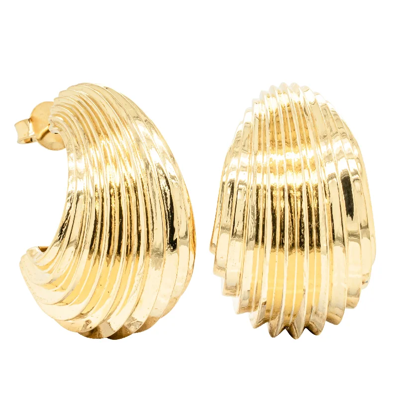 fashion-forward earrings for women -Zoe & Morgan x Walker & Hall Lucia Hoop Earrings - Gold Vermeil