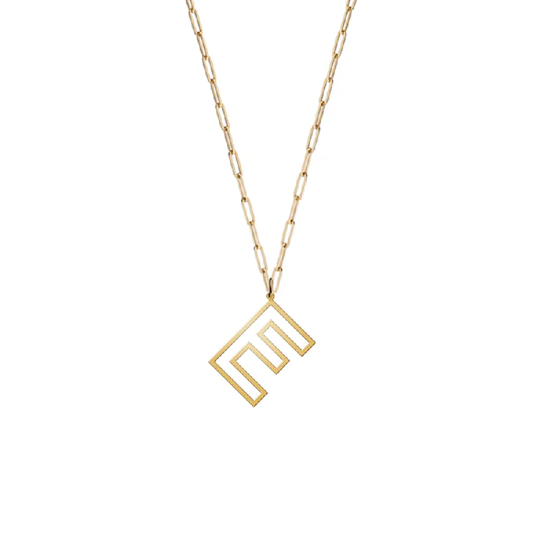 elegant gold necklaces for women -Jess Paperclip Initial Necklace