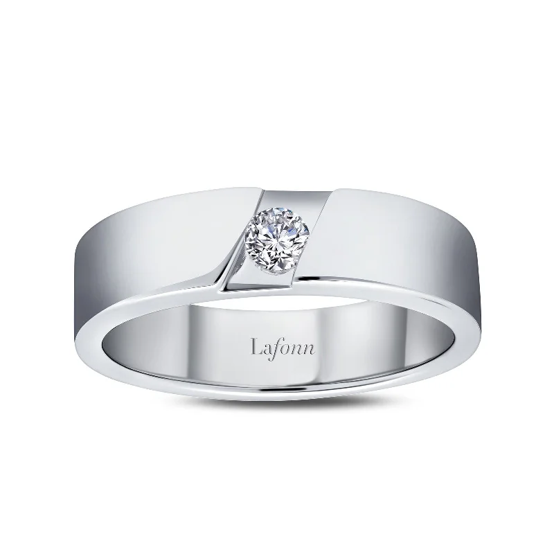 designer rings for women -Lafonn Men Round Diamond Ring R0417CLP