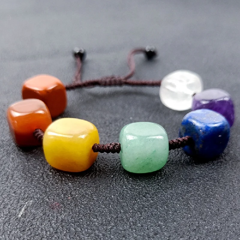 stackable bangles for women -Seven Chakra Energy Bracelet