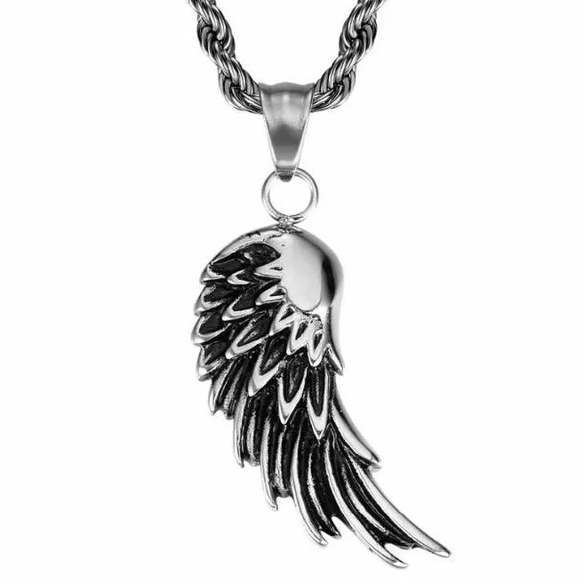 custom name necklaces for women -Single Angel Wing Necklace