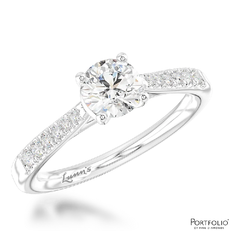 boho rings for women -Solitaire 0.50ct E VS2 Diamond Platinum Ring