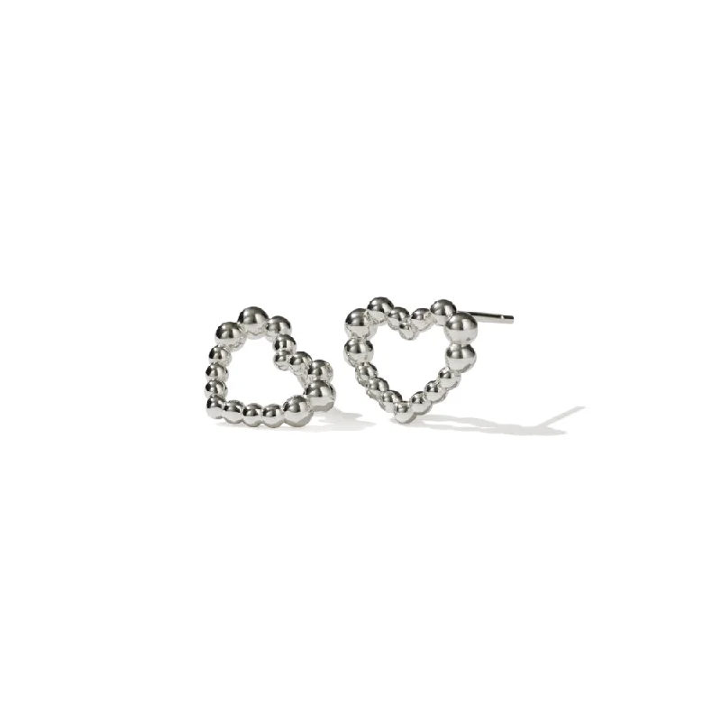 statement earrings with pearls -Meadowlark Fizzy Heart Studs - Sterling Silver