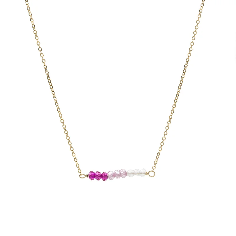 layered necklaces for women -Ombre Bar Necklace