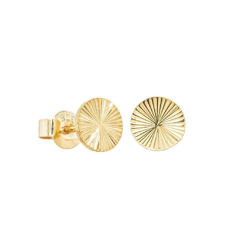 silver stud earrings for women -9ct Yellow Gold Mini Reflections Stud Earrings