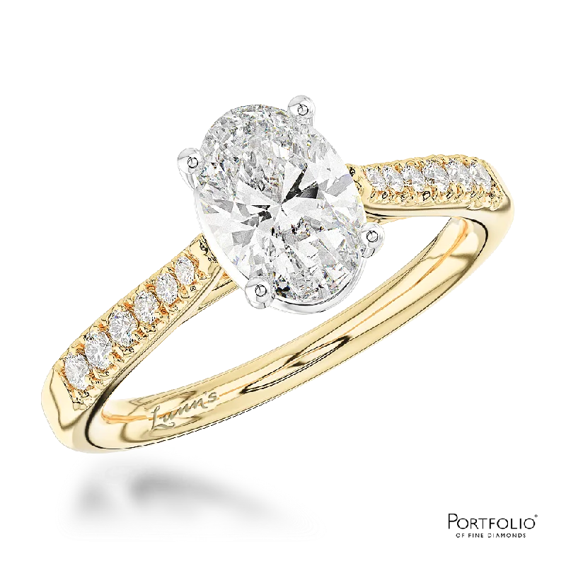 women’s silver stacking rings -Solitaire 1.01ct D SI1 Diamond Yellow Gold/Platinum Ring