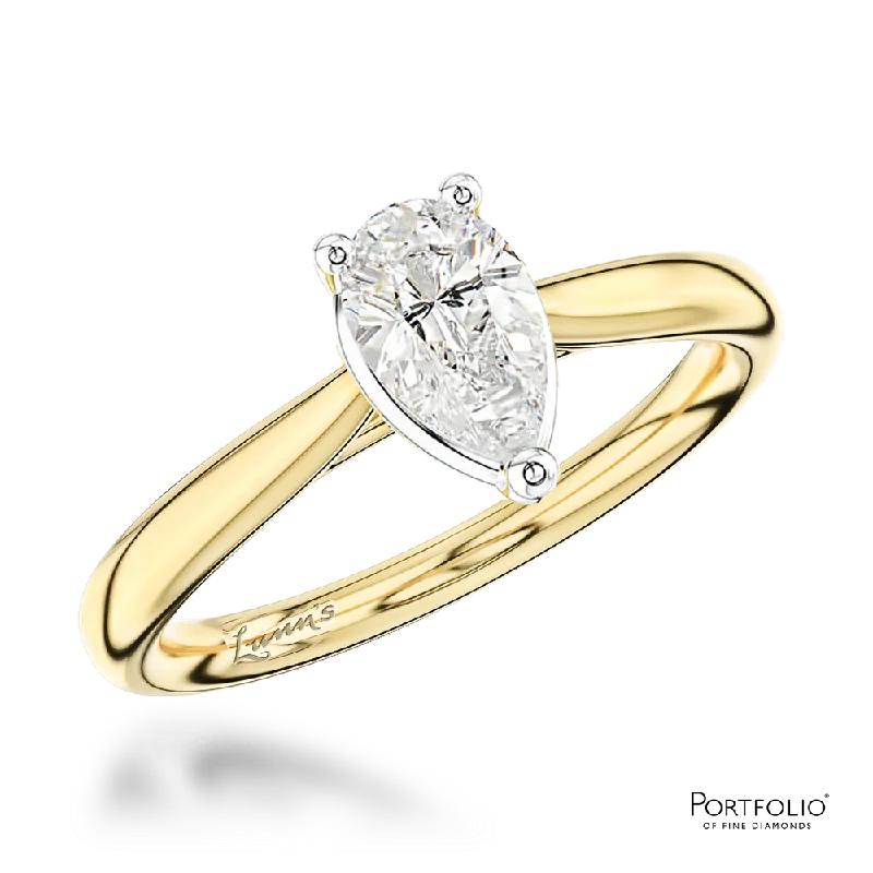 fashion gemstone rings -Solitaire 0.90ct E VVS2 Diamond Yellow Gold/Platinum Ring