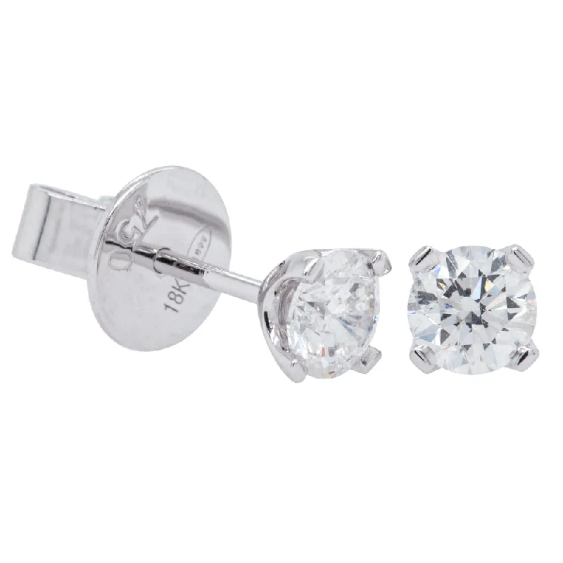 luxury diamond earrings -18ct White Gold .80ct Diamond Blossom Stud Earrings