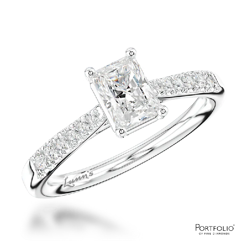 women’s promise rings -Solitaire 0.70ct G SI1 Diamond Platinum Ring