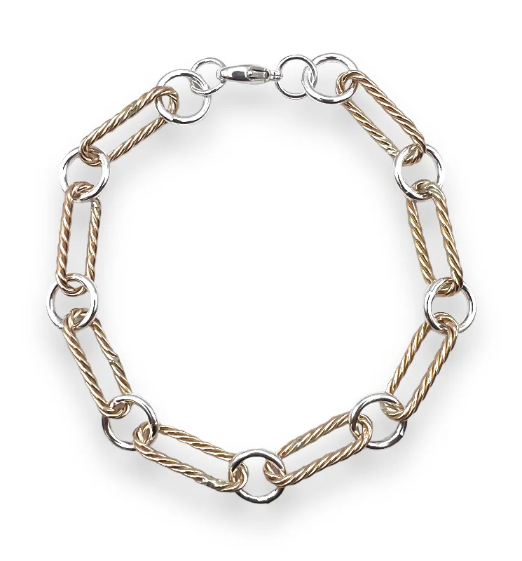 stylish cuffs for women -H60 - Twisted Chain Link Bracelet