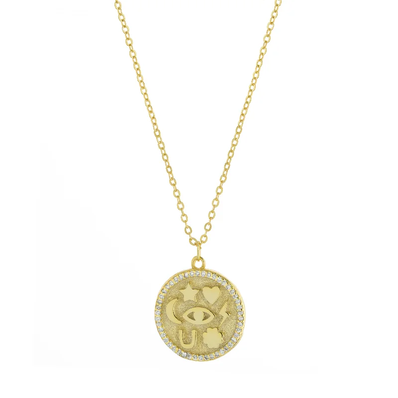 stylish necklaces for women -Lucky Medallion Necklace