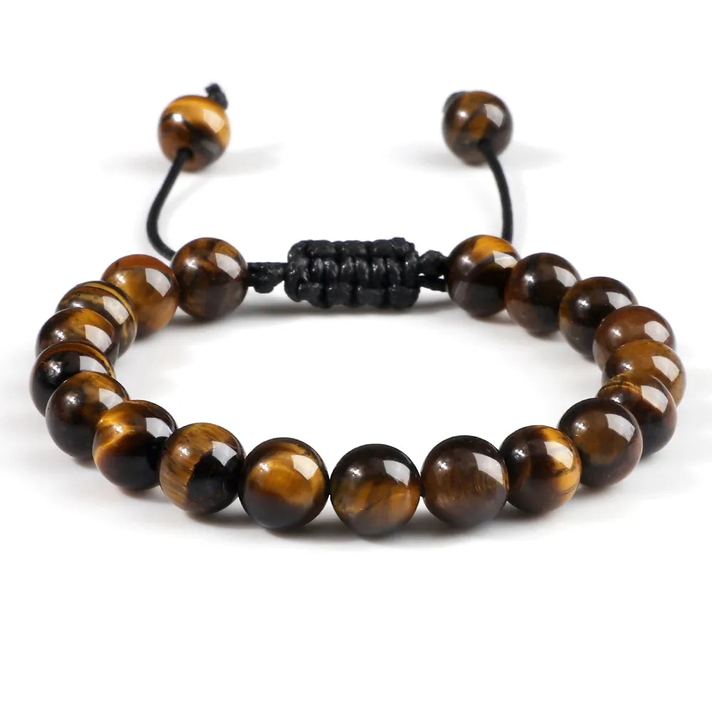 silver chain bracelets for women -Tiger Eye Courage Bracelet