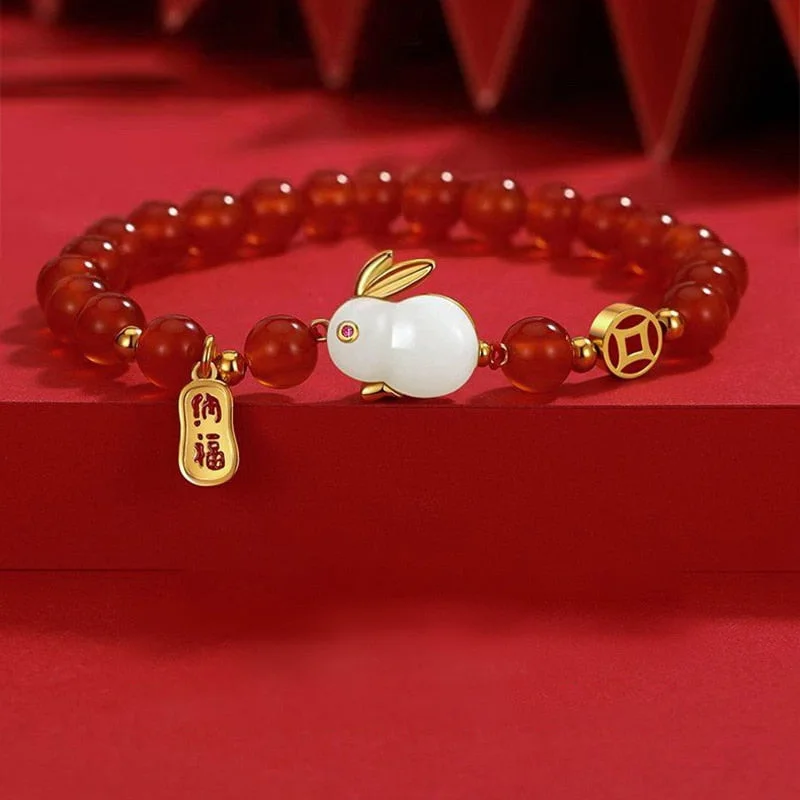 trendy bangles for women -Rabbit Prosperity Bracelet