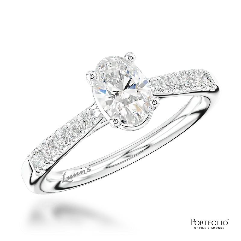 women’s engagement rings sets -Solitaire 0.70ct F VS1 Diamond Platinum Ring