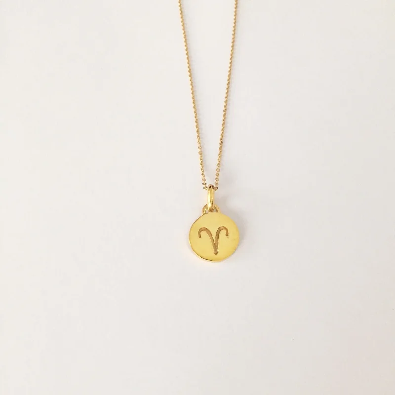 stylish necklaces for women -Aries Necklace, Solid Gold