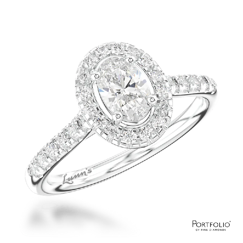 classic silver rings for women -Cluster 0.51ct G VS2 Diamond Platinum Ring