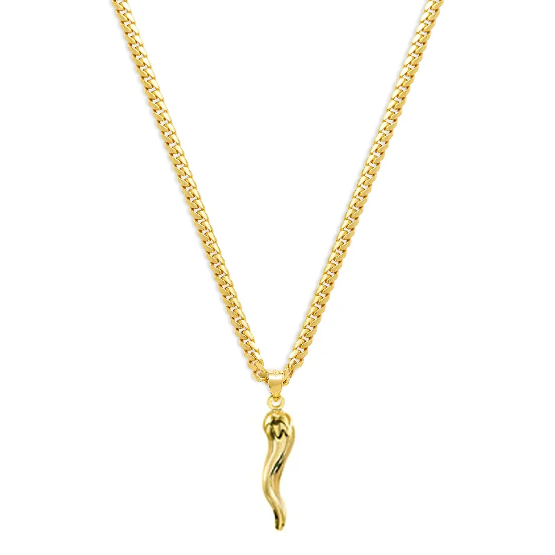 birthday gift necklaces for women -THE BELLA CORNICELLO PENDANT NECKLACE