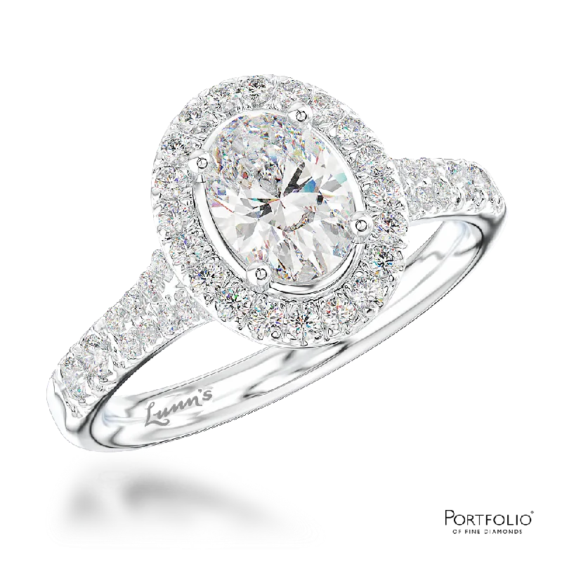 wedding ring sets for women -Cluster 0.40ct E SI1 Diamond Platinum Ring