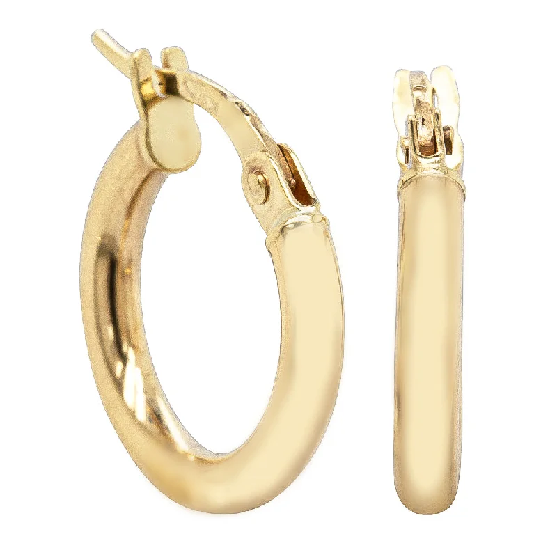 trendy ear climbers for women -9ct Yellow Gold Small Hoops