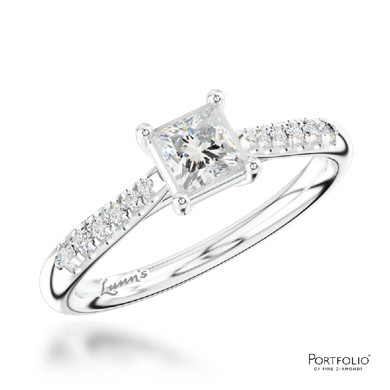 elegant rings for women -Solitaire 0.30ct F VS2 Diamond Platinum Ring