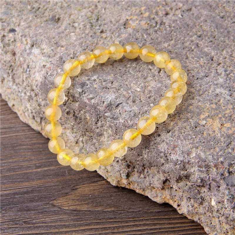 large cuff bangles for women -Citrine Golden Fortune Bracelet