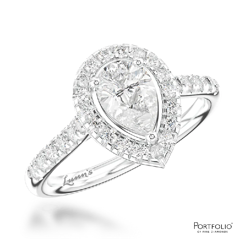 ring sets for women -Cluster 0.50ct F SI1 Diamond Platinum Ring