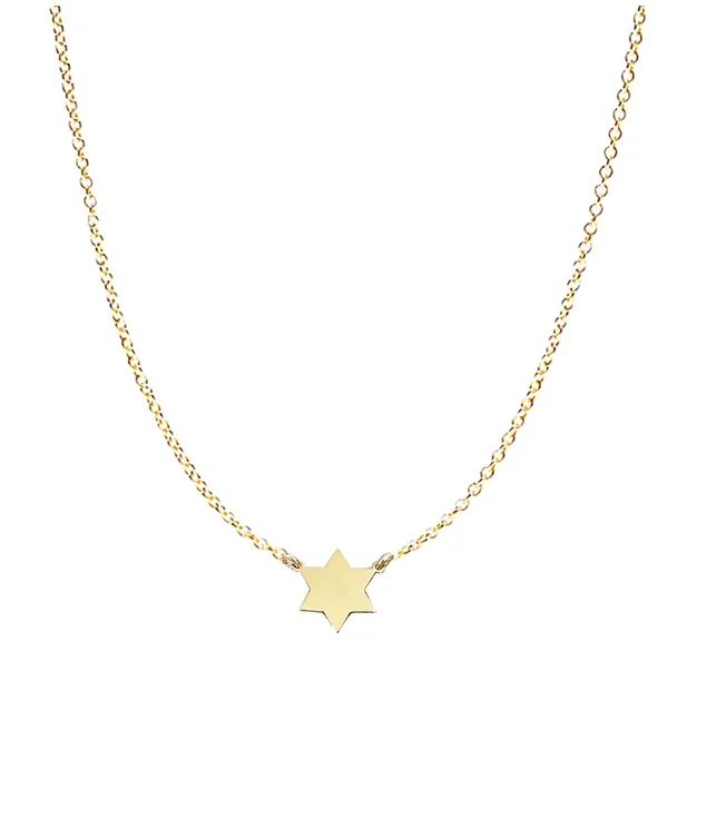 beautiful gemstone necklaces for women -Golda Star of David Necklace