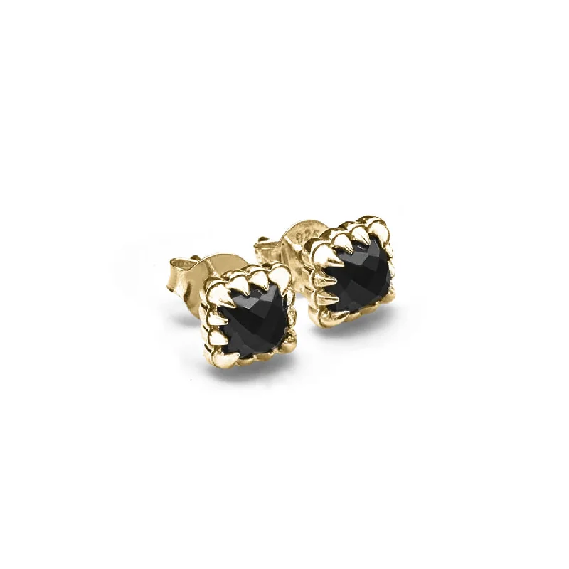 hoop earrings for evening wear -Stolen Girlfriends Club Mini Claw Earrings - Gold Plated & Onyx