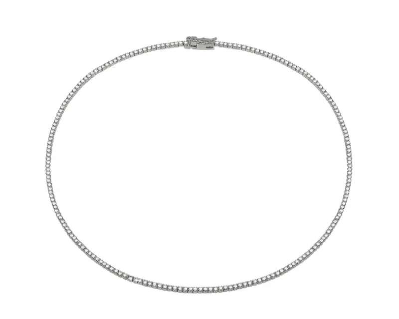 unique charm necklaces for women -THE THIN TENNIS NECKLACE