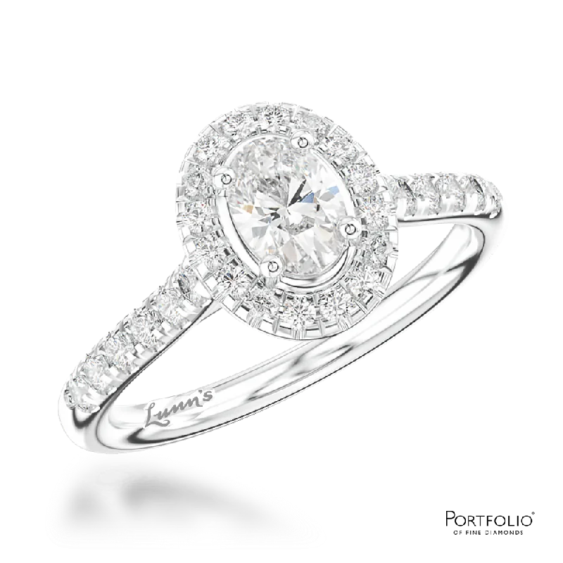 contemporary rings for women -Cluster 0.40ct E VS1 Diamond Platinum Ring