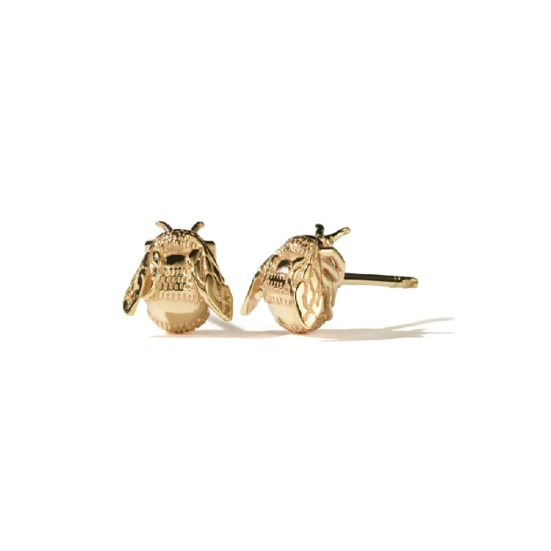 fashion gold earrings -Meadowlark Bee Stud Earrings - Gold Plated