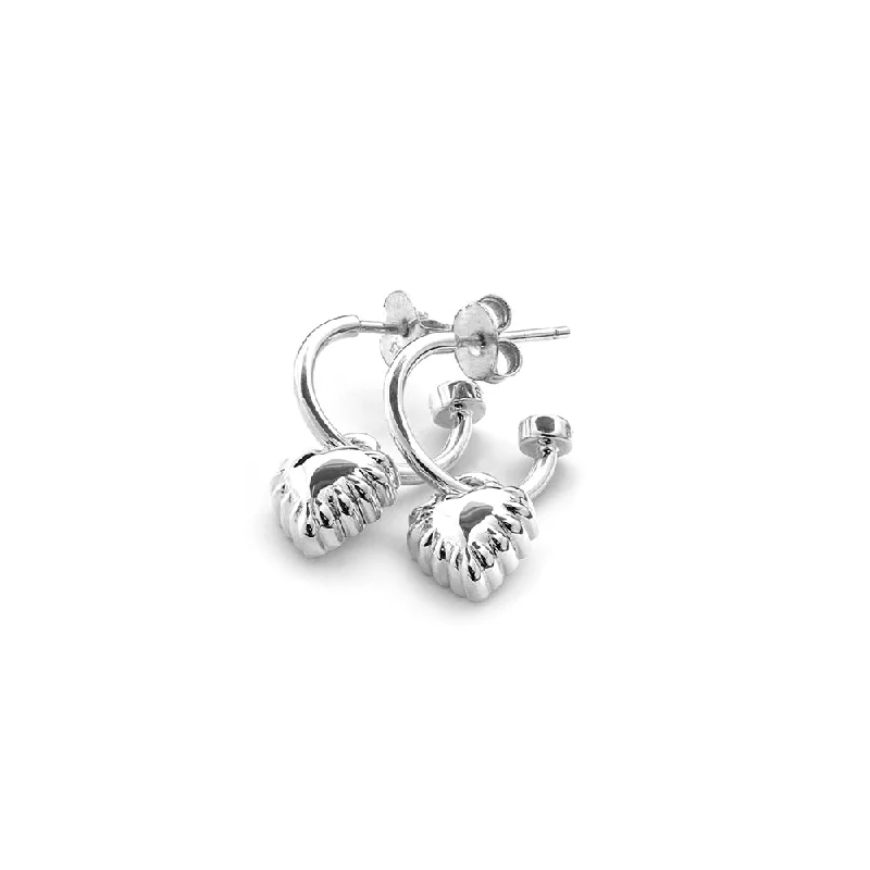 women’s earrings -Stolen Girlfriends Club Chrome Claw Anchor Earrings - Sterling Silver