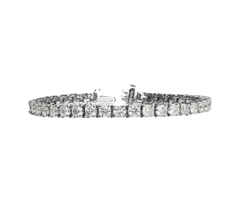 women’s sterling silver bangles -Round Diamond Tennis Bracelet, 10 CT