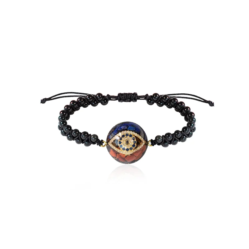 handmade bangles for women -Evil Eye Orgone Bracelet