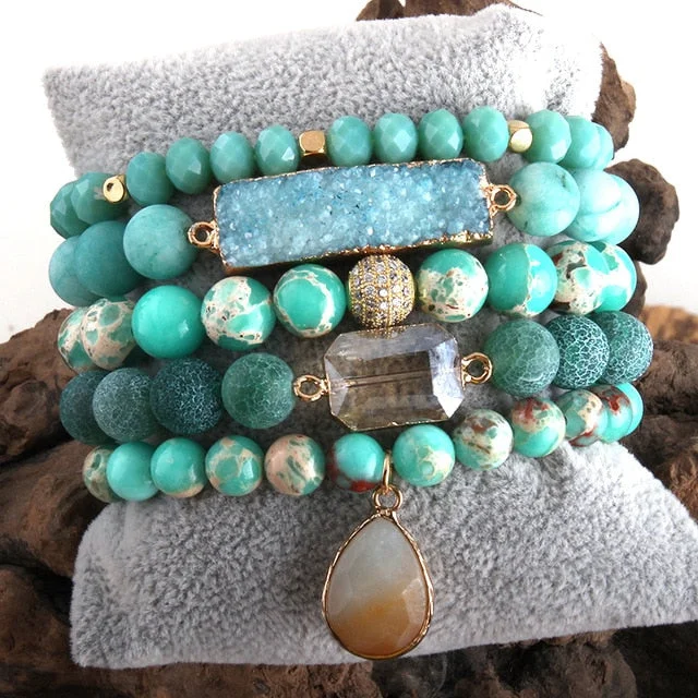 sparkling gemstone bracelets -Spirit Of Connection Turquoise Wrap Bracelet