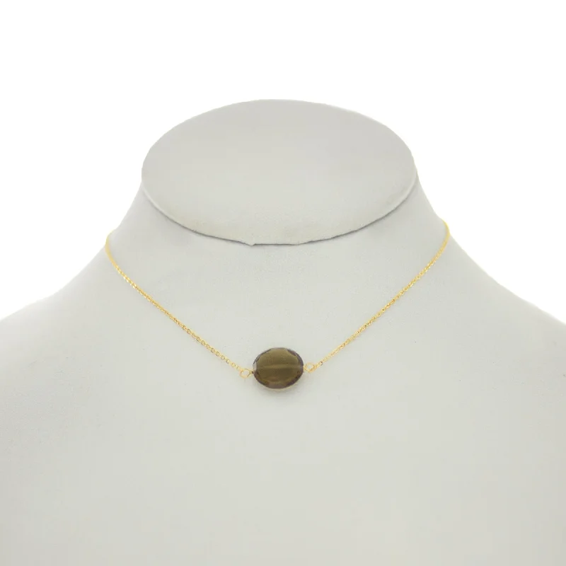 diamond heart necklaces for women -Olivine -Whiskey Topaz Necklace