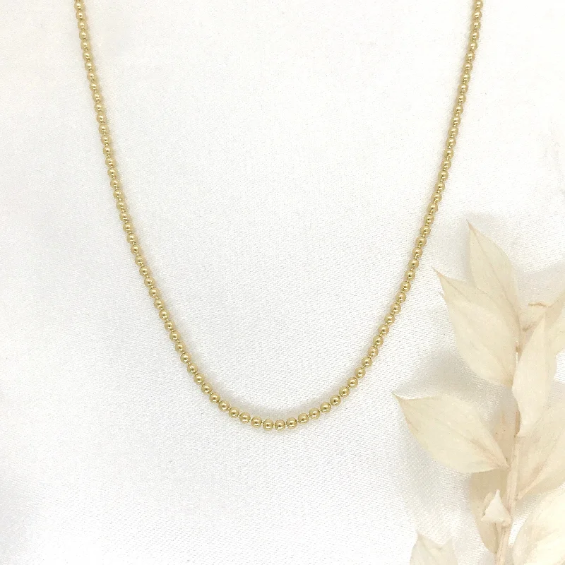 luxury fashion necklaces for women -18k/925 Vermeil Simple Ball Necklace