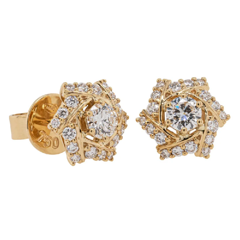 diamond stud earrings for women -18ct Yellow Gold .46ct Diamond Katarina Earrings