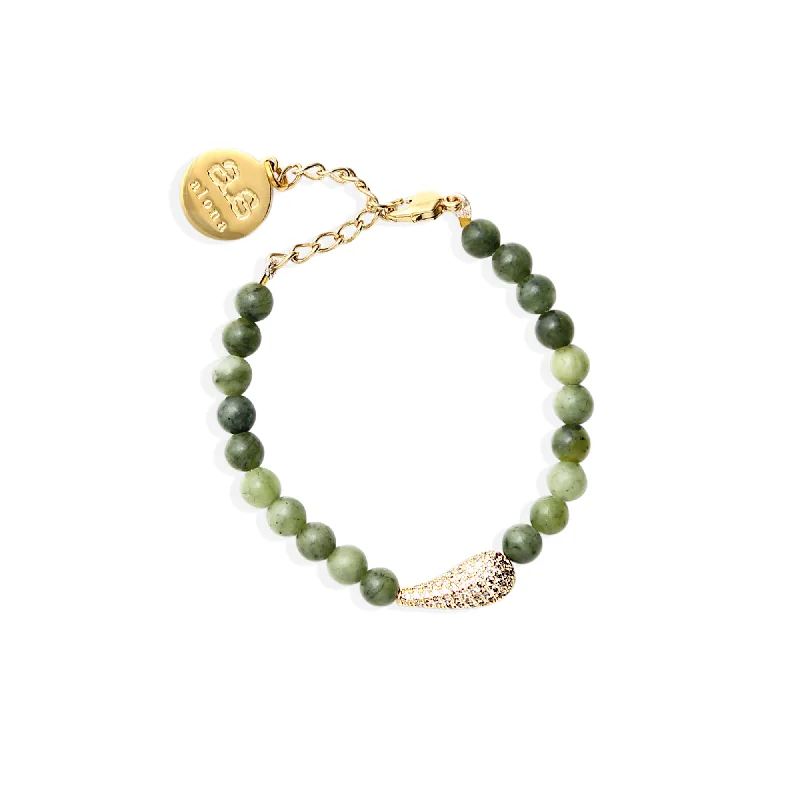 women’s crystal charm necklaces -FAUNA Bracelet - Jade