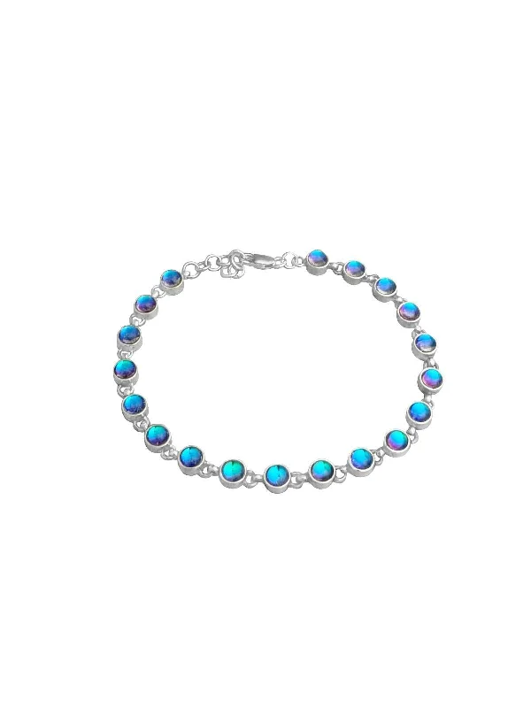 silver bracelets for women -Luminous Crystal Circle Bracelet