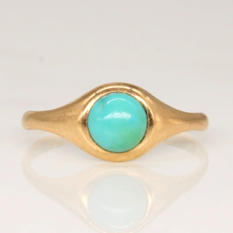 high-end rings for women -Turquoise Cocktail Ring | 0.60ct | SZ 5.5 |