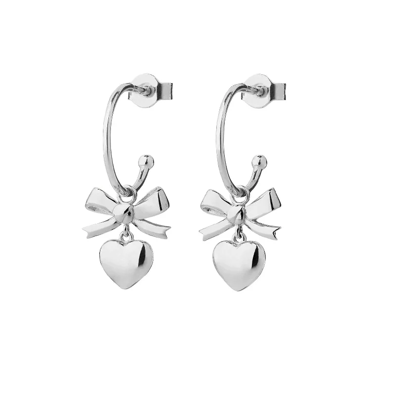 trendy dangling earrings -Karen Walker Mini Superlove Hoop Earrings - Sterling Silver