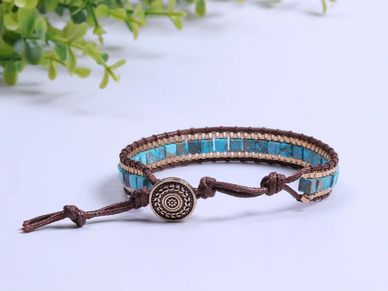 fashionable cuffs for women -Lift-Me-Up Turquoise Bracelet