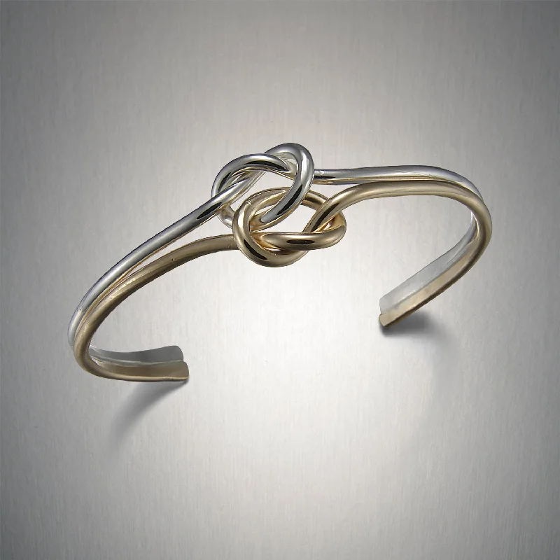 gold-plated bangles for women -8220 - Knot in Knot Cuff