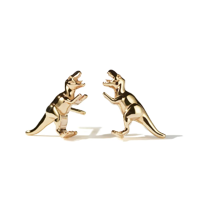 large hoop earrings -Meadowlark Dinosaur Stud Earrings - Gold Plated