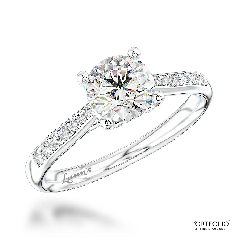 women’s vintage engagement rings -Solitaire 0.70ct F SI1 Diamond Platinum Ring